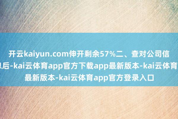 开云kaiyun.com伸开剩余57%二、查对公司信息在说明格外信息后-kai云体育app官方下载app最新版本-kai云体育app官方登录入口