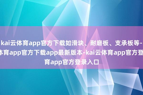 kai云体育app官方下载如滑块、耐磨板、支承板等-kai云体育app官方下载app最新版本-kai云体育app官方登录入口