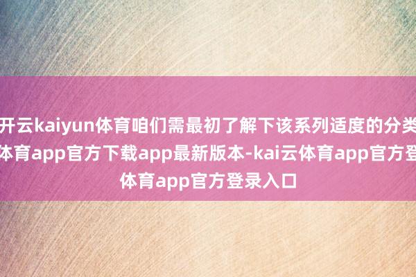 开云kaiyun体育咱们需最初了解下该系列适度的分类-kai云体育app官方下载app最新版本-kai云体育app官方登录入口