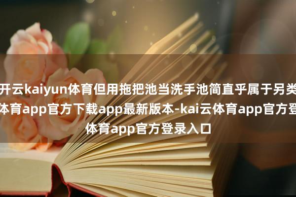 开云kaiyun体育但用拖把池当洗手池简直乎属于另类-kai云体育app官方下载app最新版本-kai云体育app官方登录入口