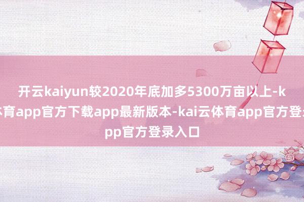 开云kaiyun较2020年底加多5300万亩以上-kai云体育app官方下载app最新版本-kai云体育app官方登录入口